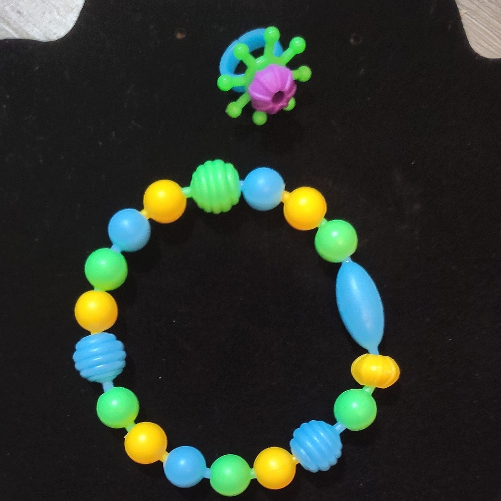 🆕Colorful Custom Pop Beaded Bracelet and Ring Set